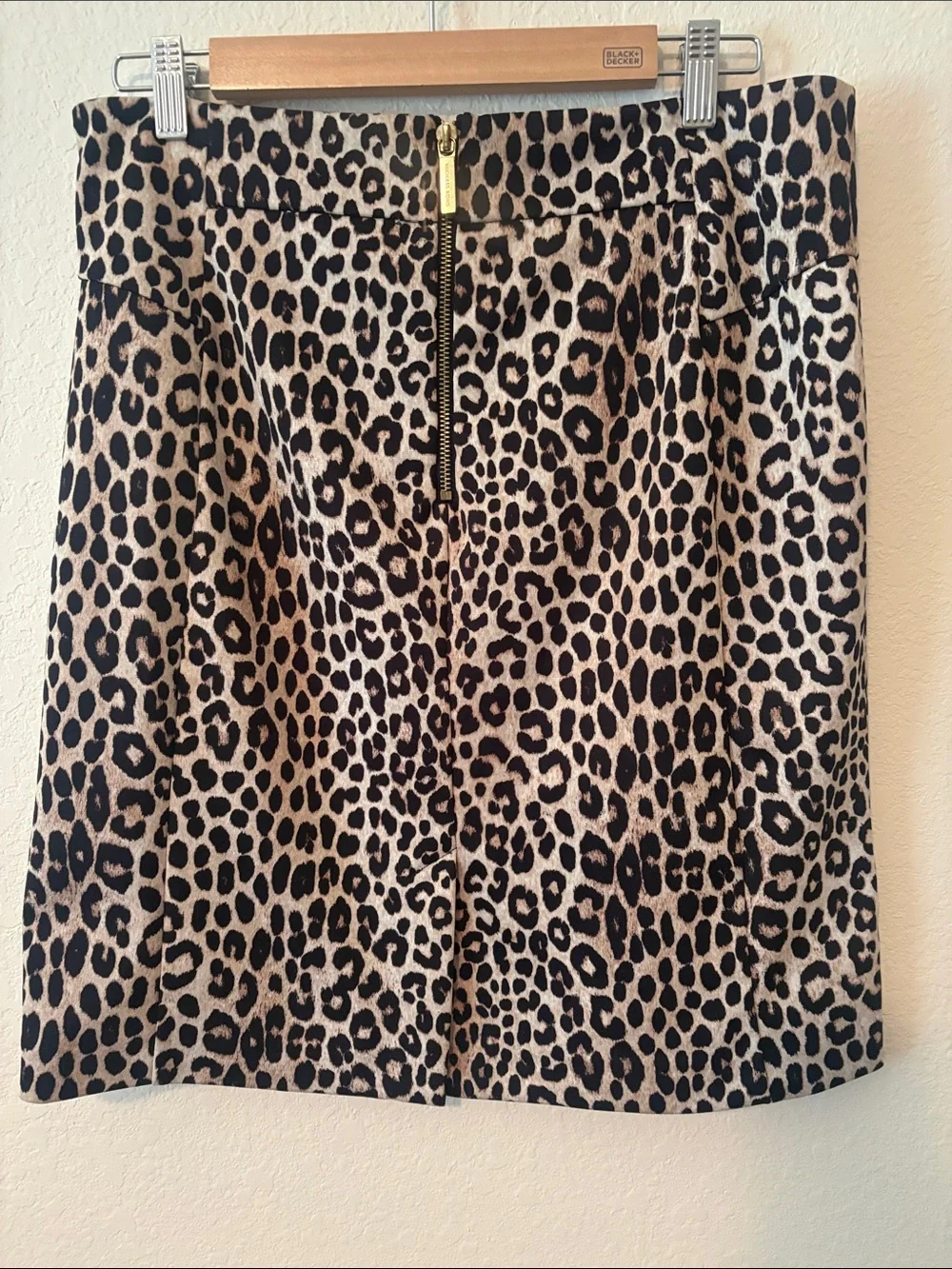 Michael Kors Leopard Pencil Skirt - Tan and Black